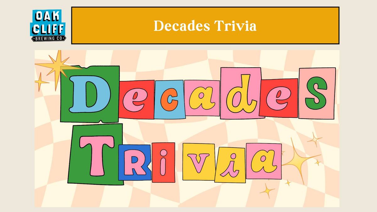 Decades Trivia + 3 Smiths Pizza