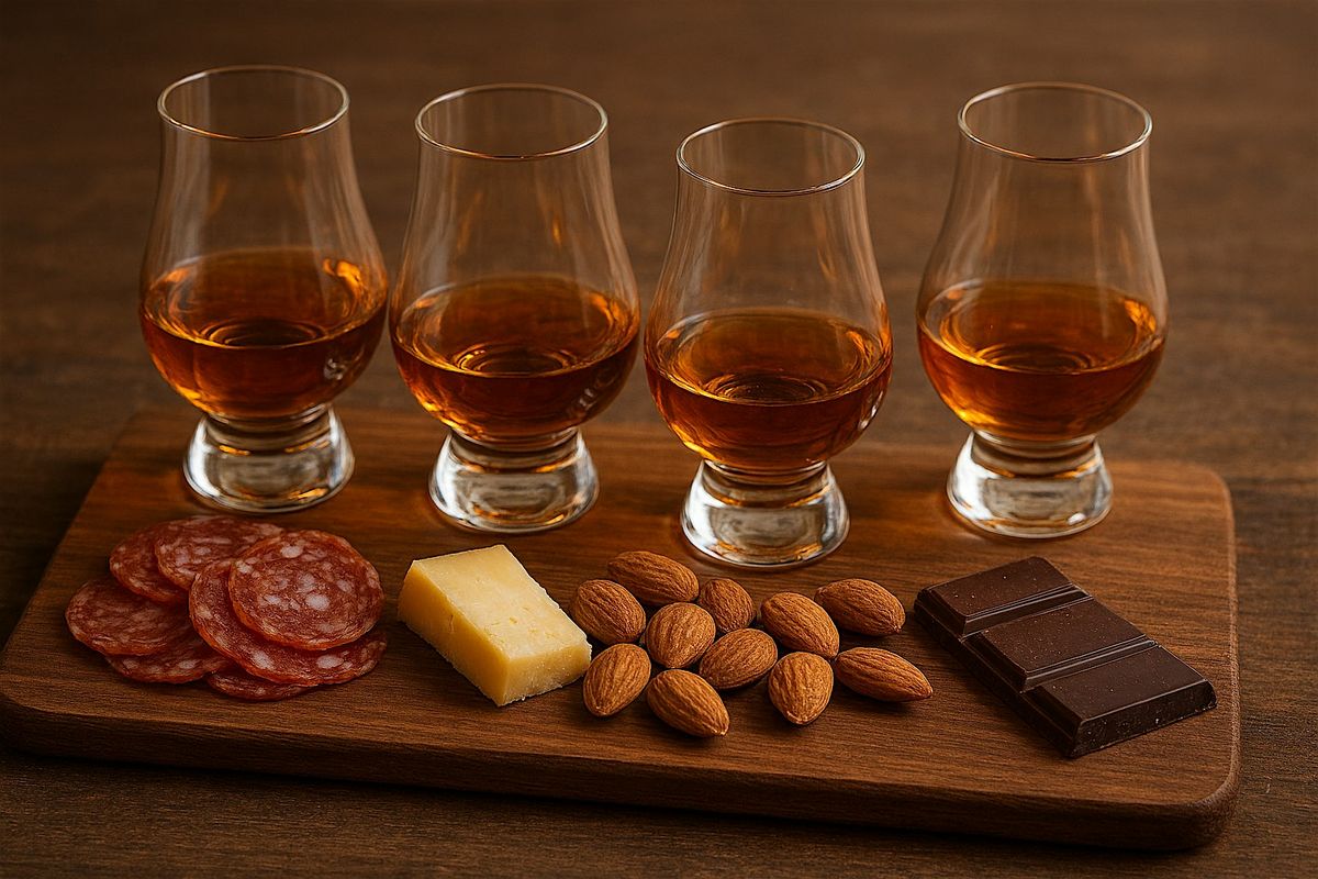 A Blind Whiskey Tasting Whodunnit with Pairings