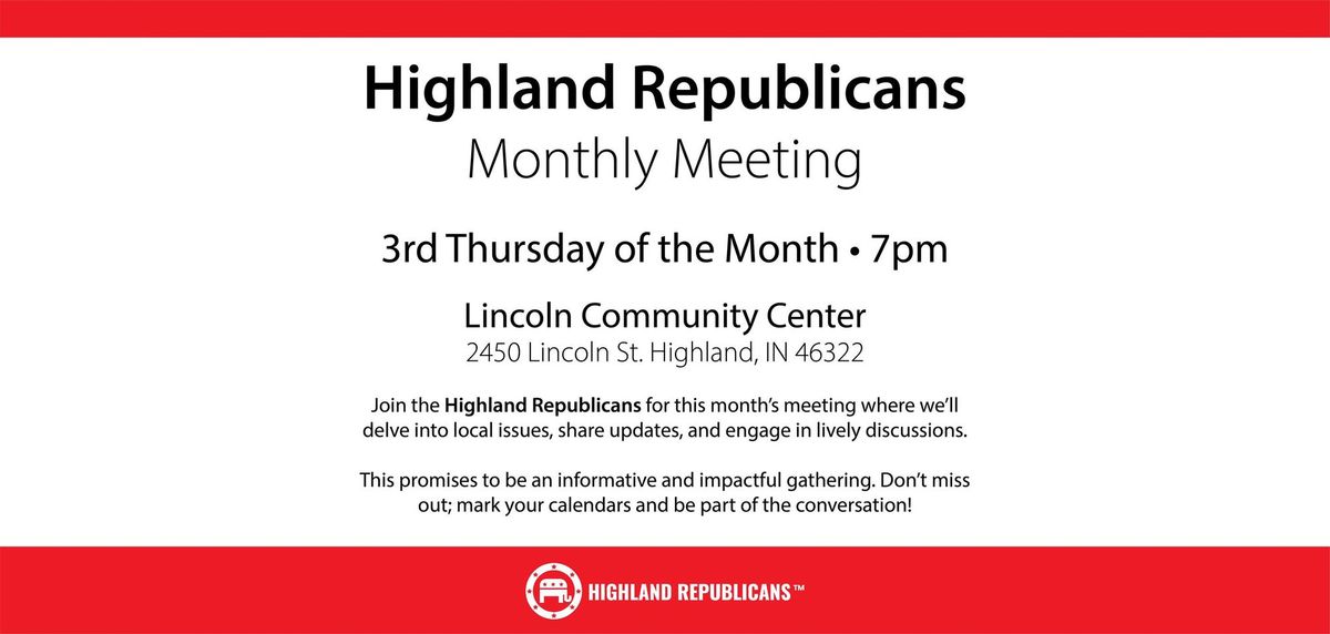 Highland Republicans: Monthly Meeting