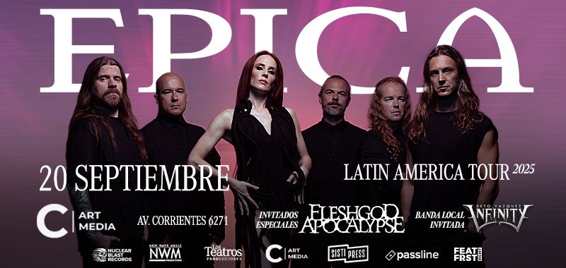 EPICA EN ARGENTINA! S\u00e1bado 20 de septiembre 2025