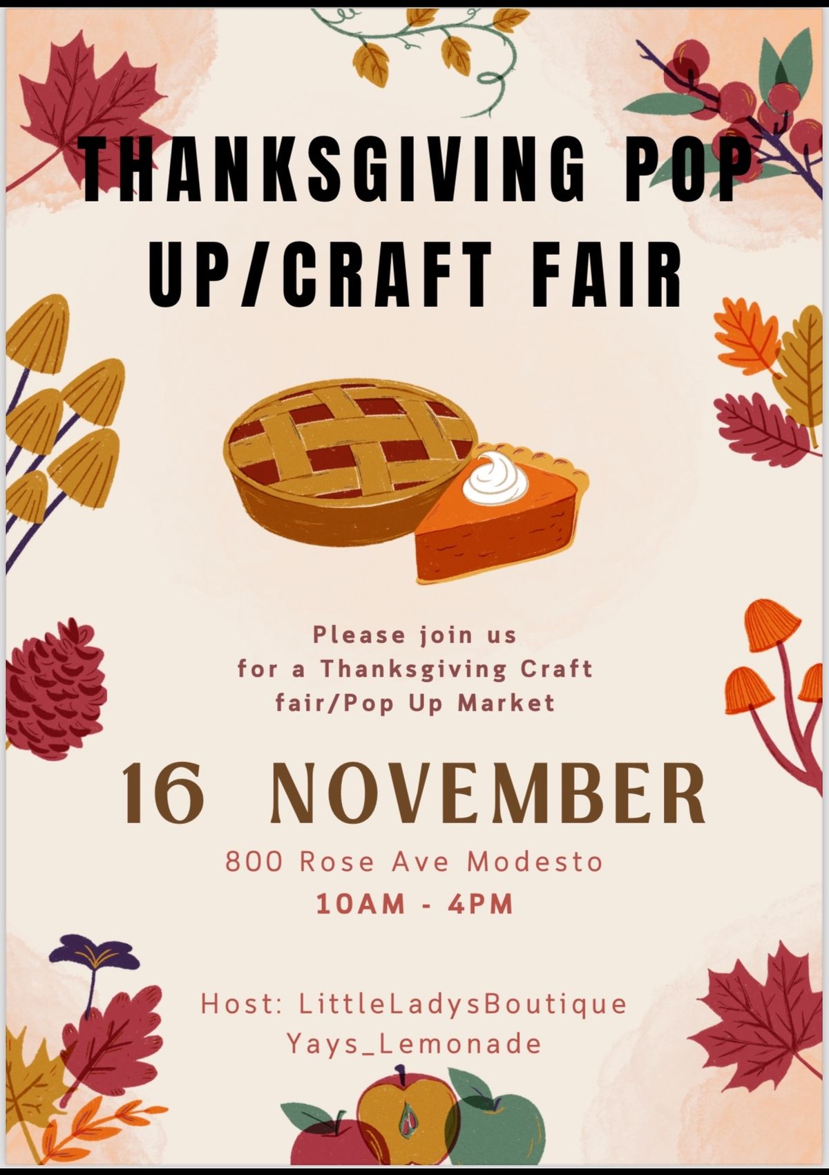 THANKSGIVING CRAFT FAIR