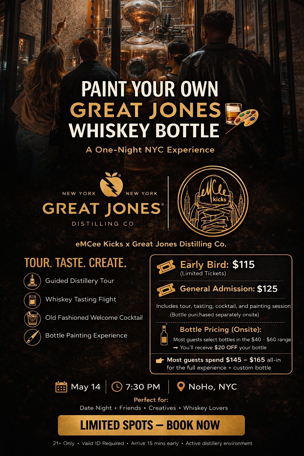 NYC\u2019s Most Unique Night Out: Great Jones Tour + DIY Bottle Customizing