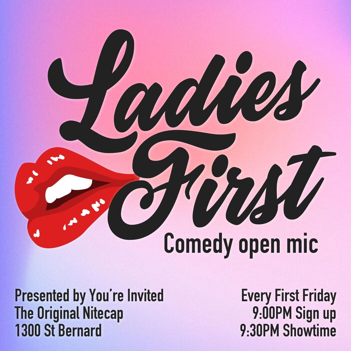 Ladies First Open Mic Comedy - March 7th