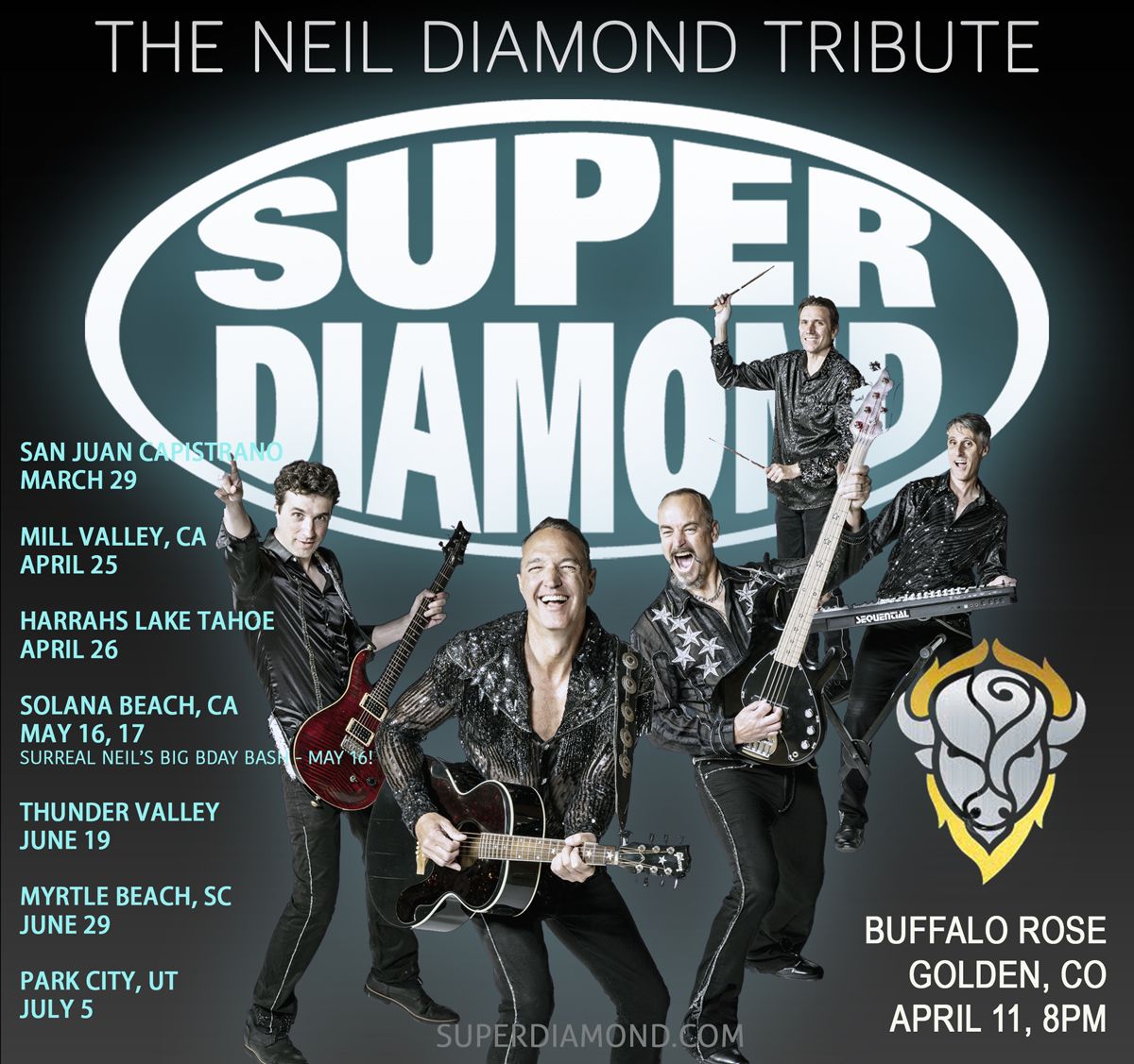 SUPER DIAMOND - The Neil Diamond Tribute in Golden, CO