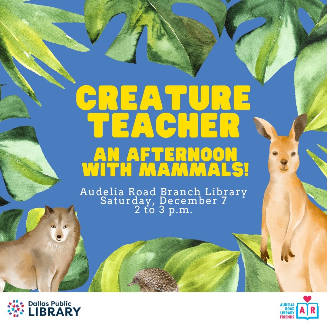 Creature Teacher, An Afternoon with Mammals!