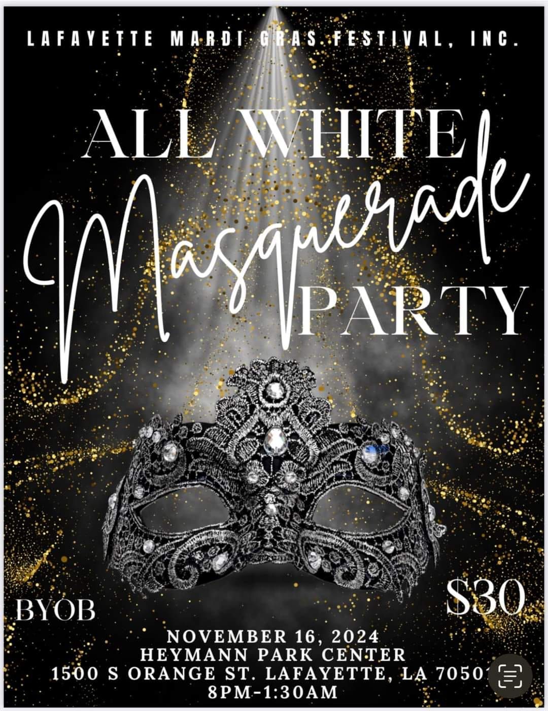 Annual All White Masquerade Party