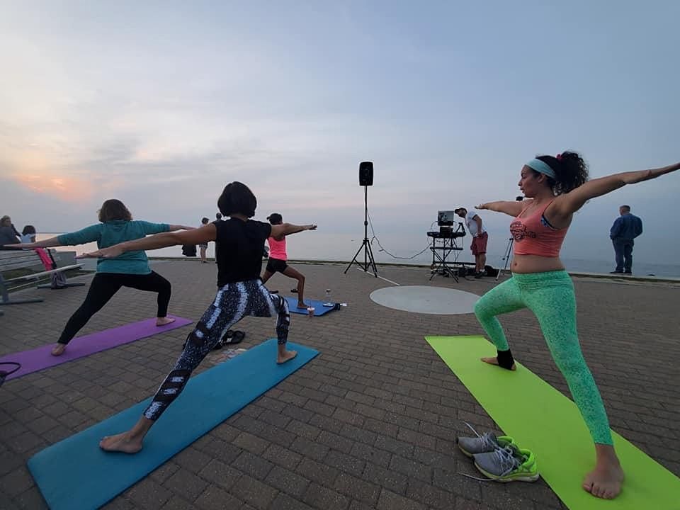 Sunset Female Empowering Yoga Lakewood Park Solstice Steps 28 April 21