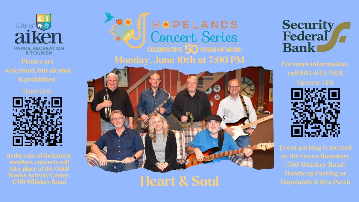 Hopelands Concert Series - Presents Heart & Soul