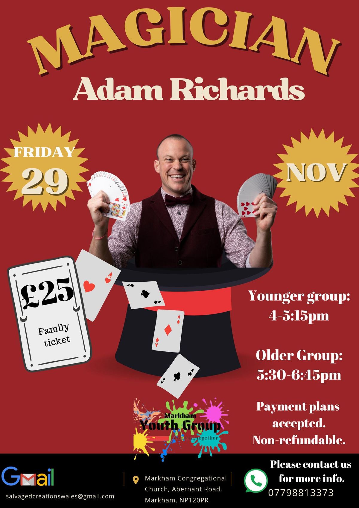 Markham Youth Group: Magician Adam Richards 