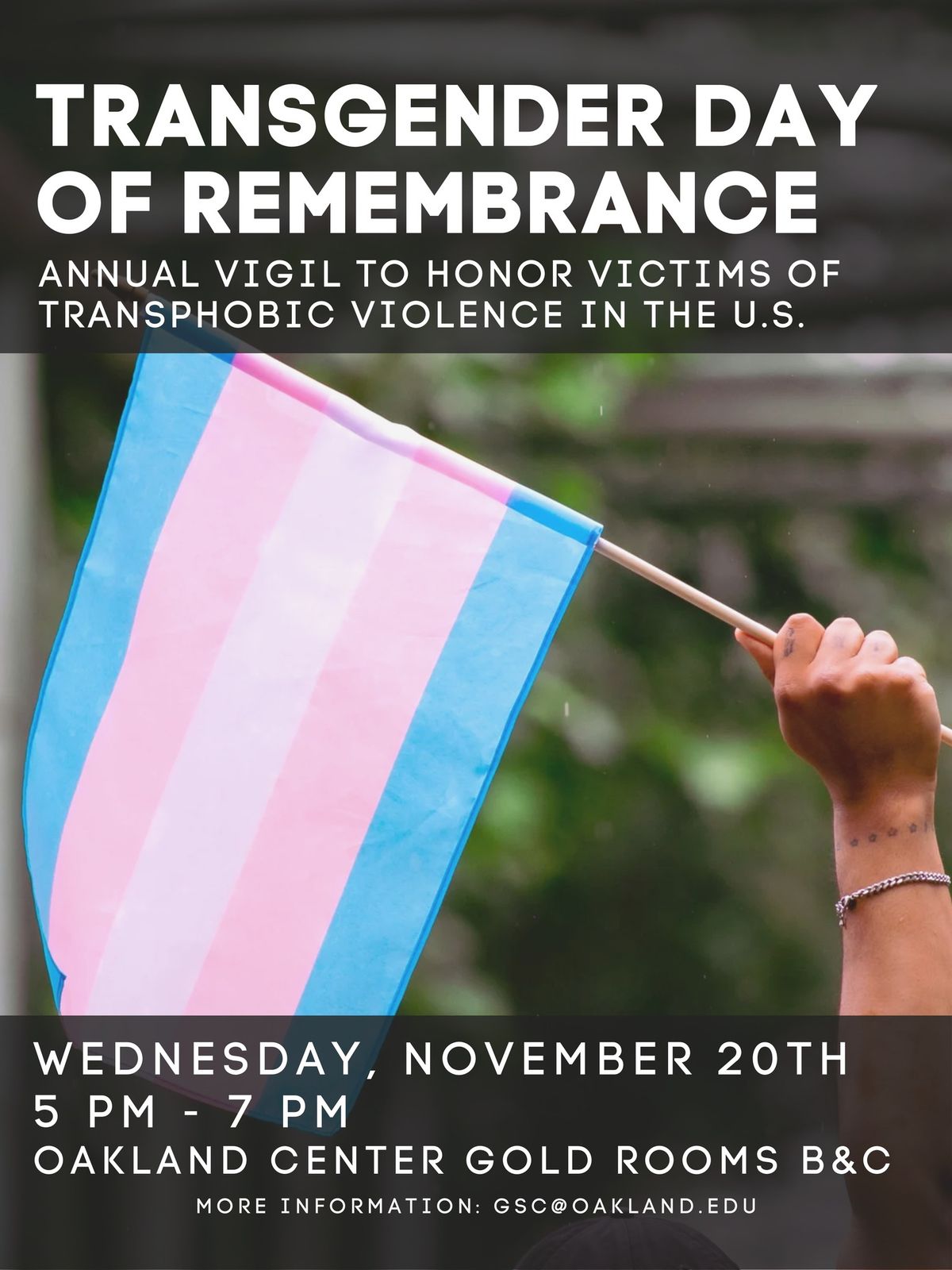 Transgender Day of Remembrance (OU Annual Vigil)