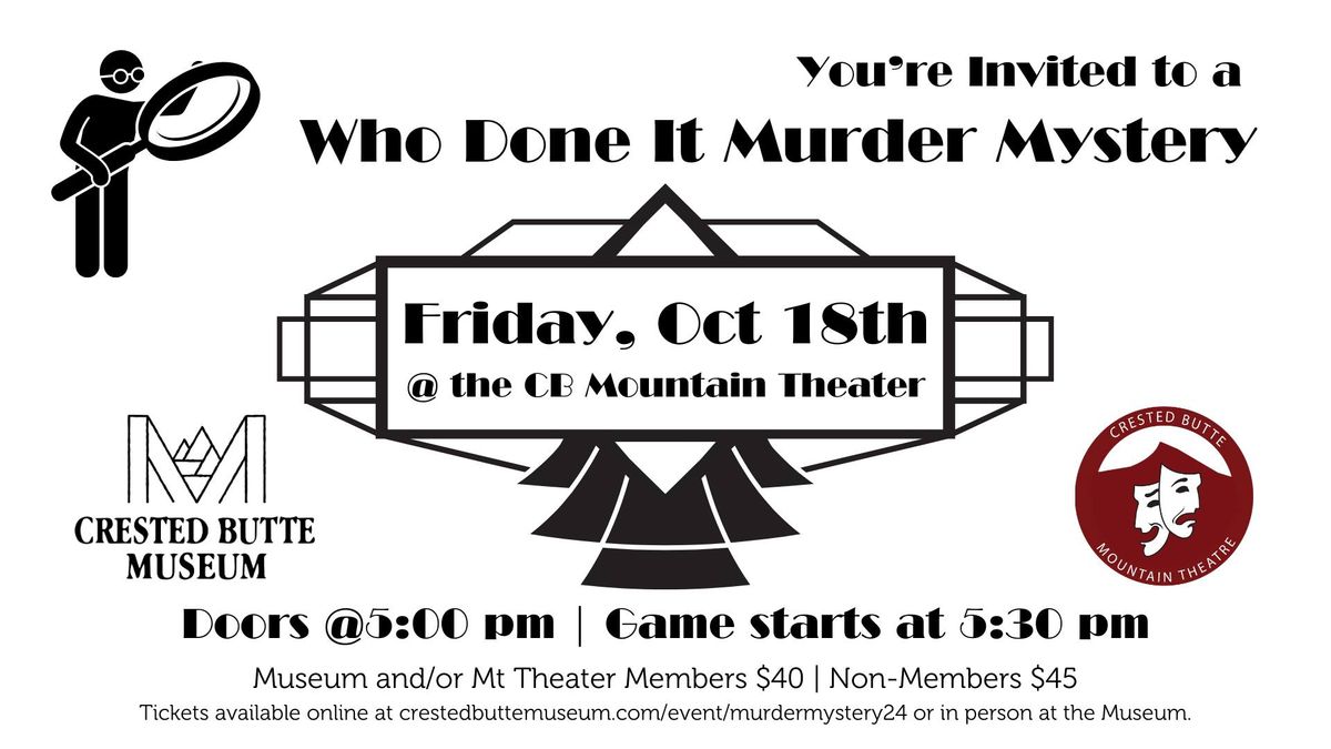 Who Done It Murder Mystery