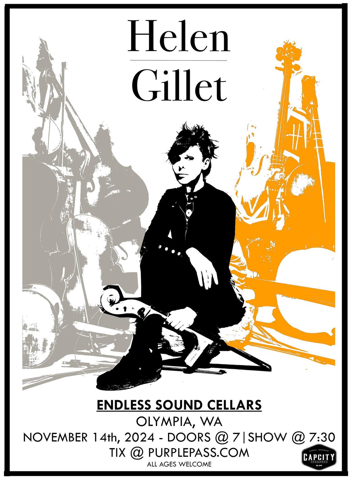 Olympia, WA - An Evening w\/ Helen Gillet at Endless Sound Cellars