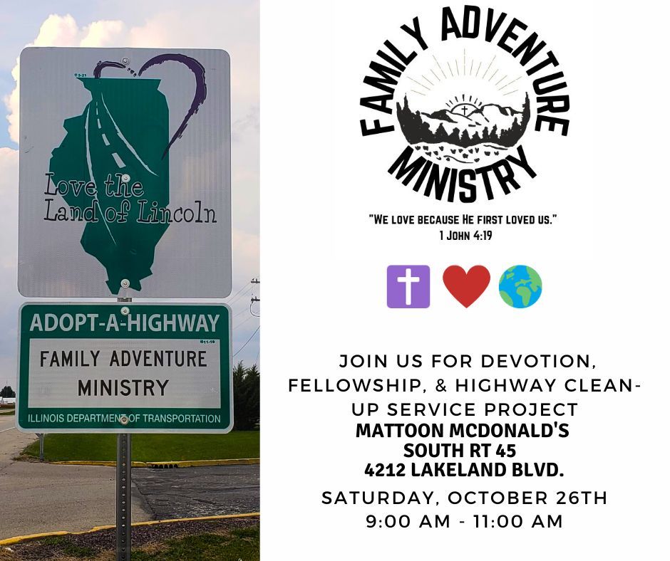 Family Adventure Ministry: Highway Cleanup