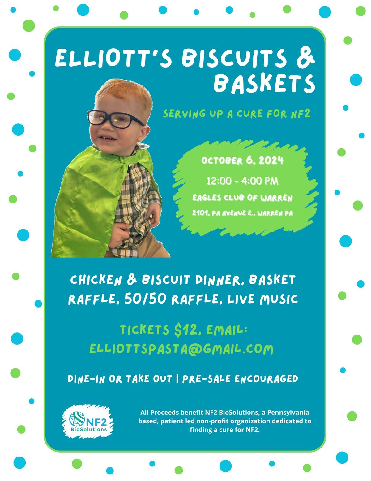 Elliott's Biscuits & Baskets - Serving Up a Cure for NF2