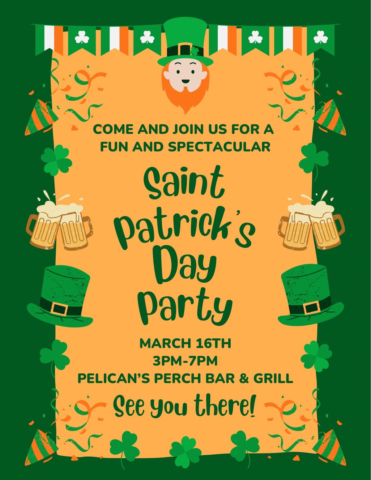 Shamrocks & Shenanigans: A St. Patrick\u2019s Day Party at Pelican\u2019s Perch!