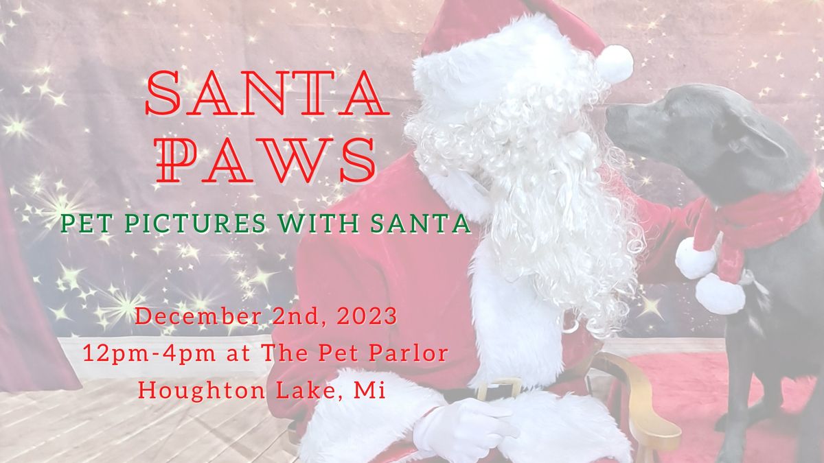 Pictures with Santa Paws at The Pet Parlor