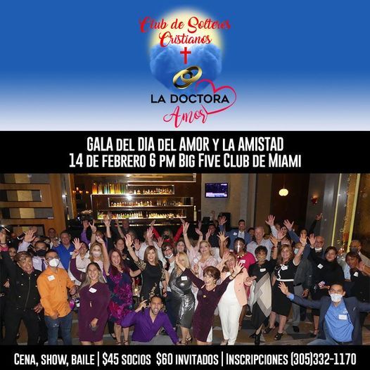 GALA del CLUB DE SOLTEROS CRISTIANOS, Bigfiveclub, Miami, 14 February 2021