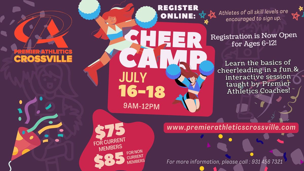 SUMMER CHEER CAMP - AGES 6-12