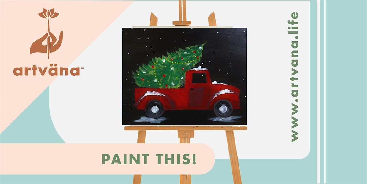 Christmas Paint and Sip art class at Iron Goat Brewing Spokane!