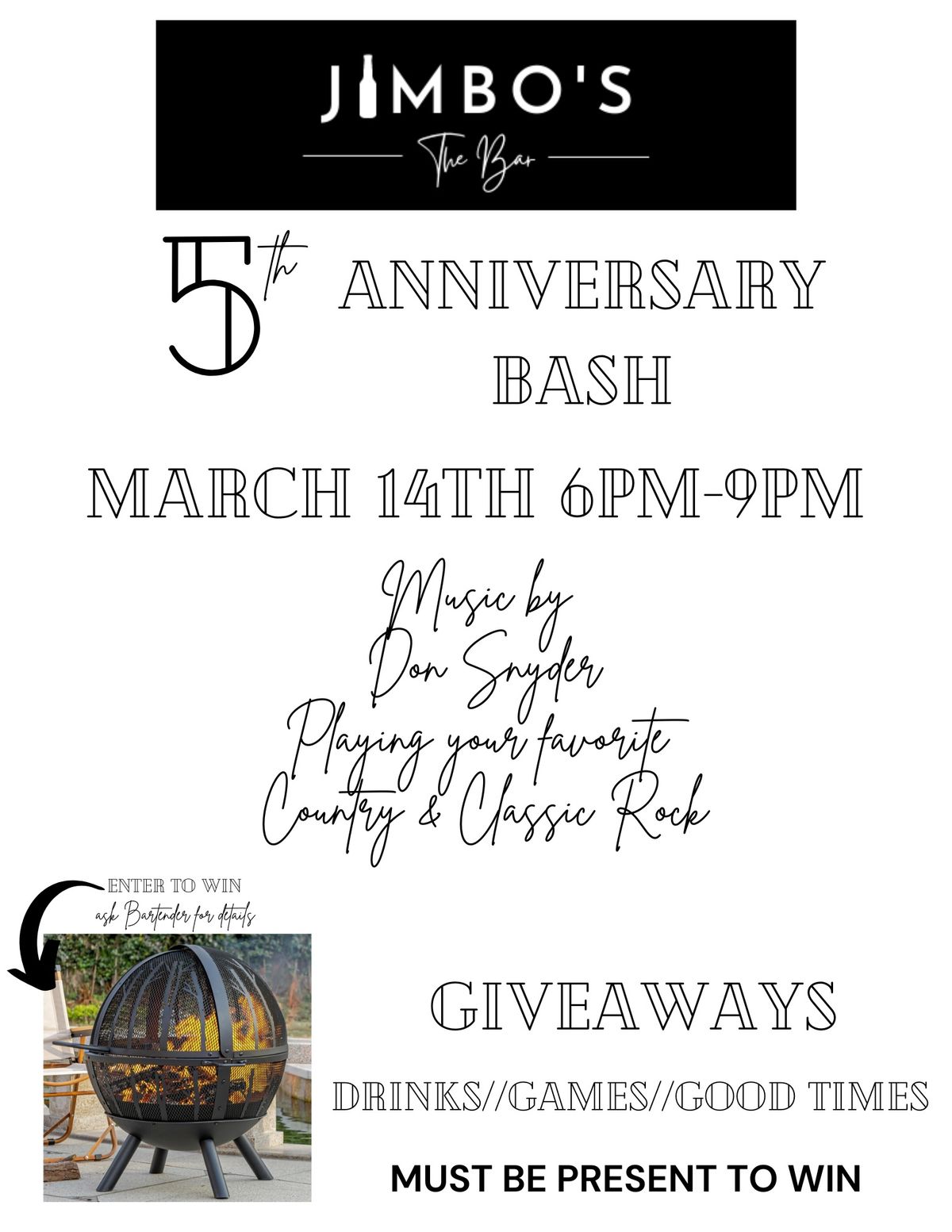 5th Anniversary Party