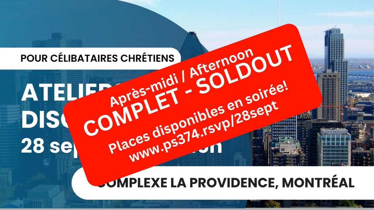 COMPLET - Ateliers pour c\u00e9libataires chr\u00e9tiens