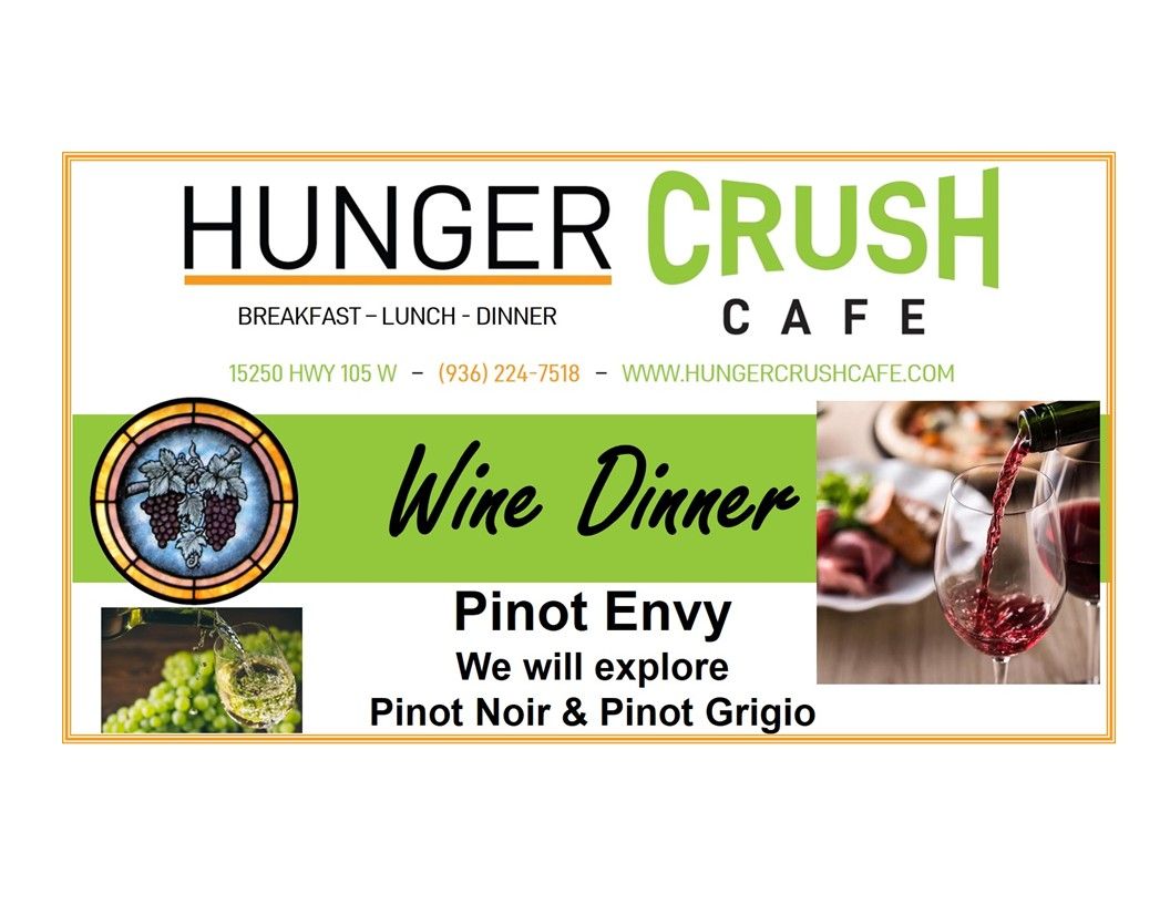 Wine Dinner - Pinot Envy - Explore Pinot Noir & Pinot Grigio