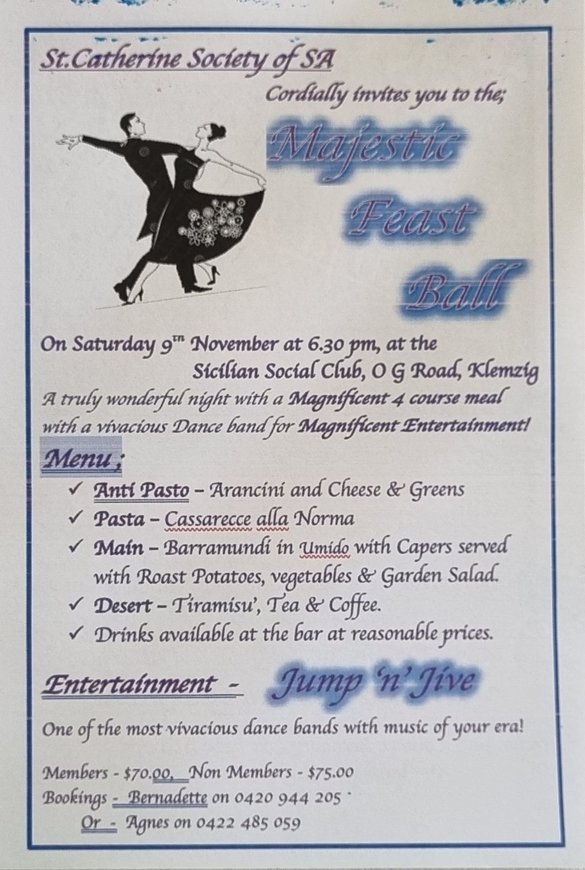 St Catherine Feast Dinner Dance 