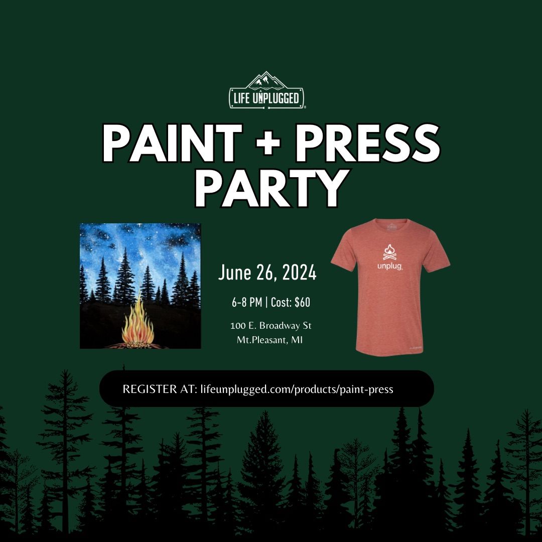 Paint + Press Party - Canvas Painting\/Pressing Shirts Class