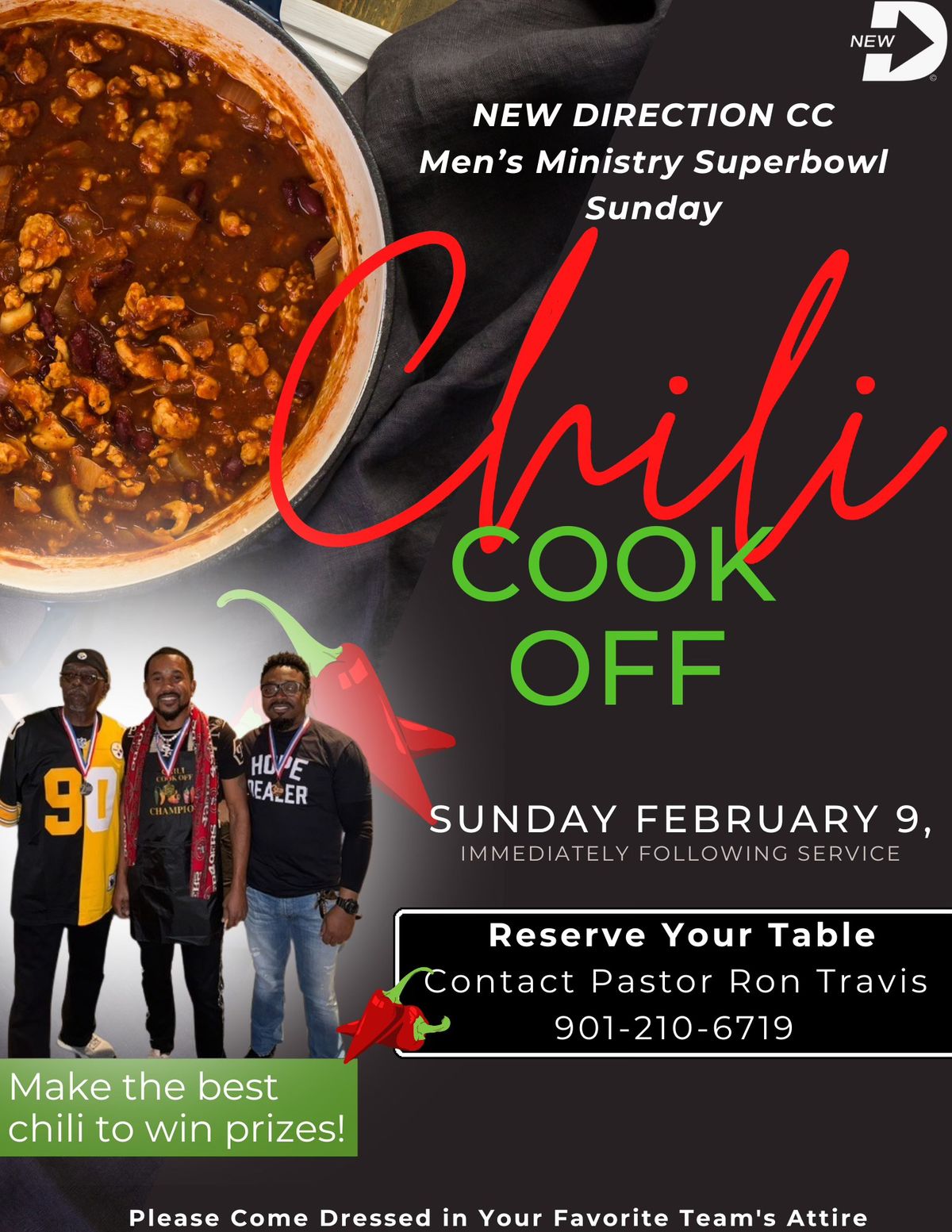 The  New Direction Men's Ministry Annual Chili Cook-Off 