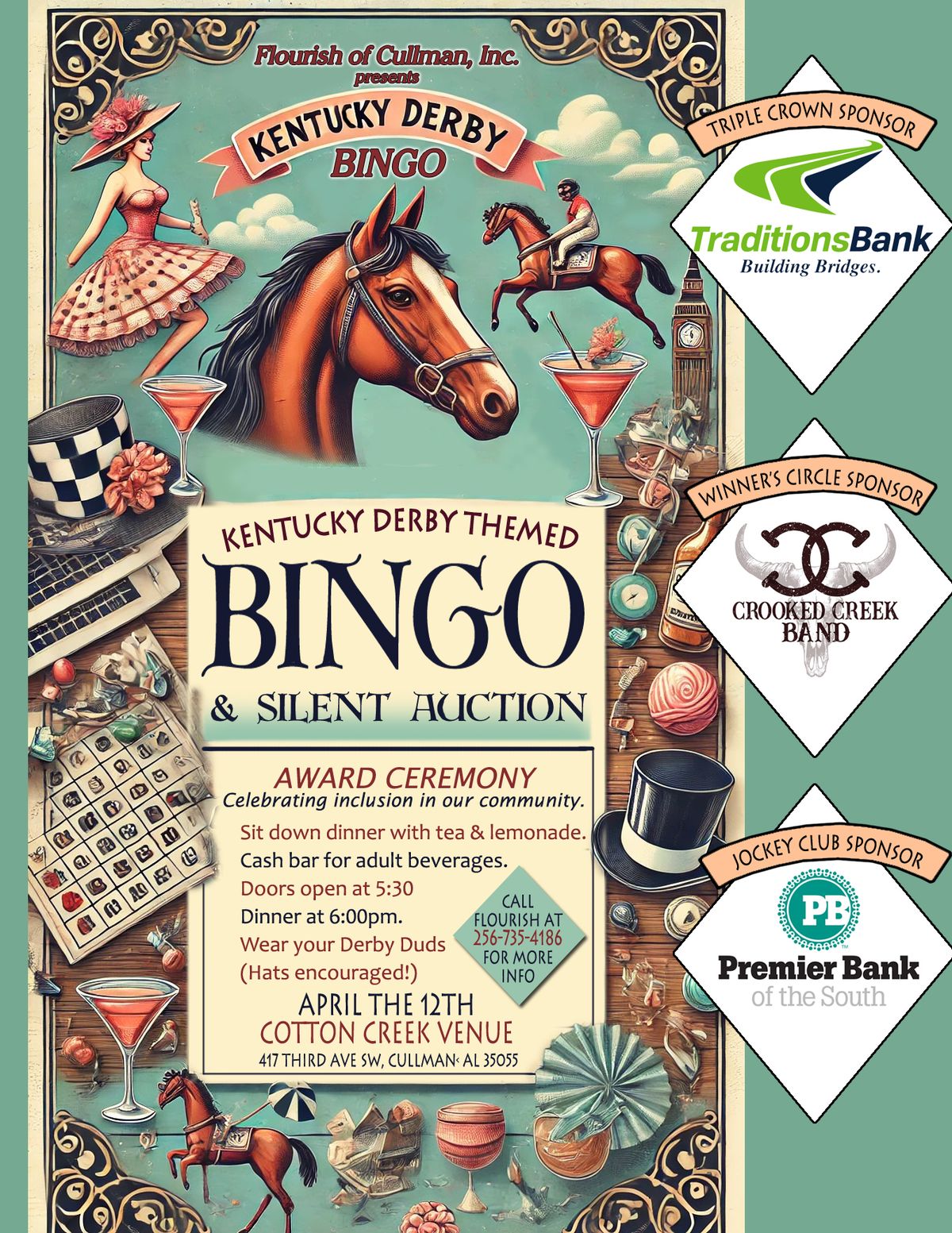 Flourish's Kentucky Derby Bingo and Silent Auction