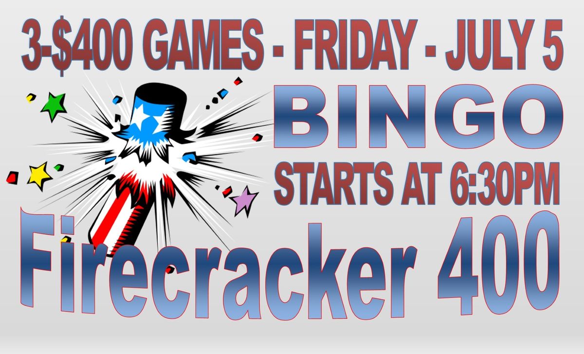 Firecracker 400 Bingo