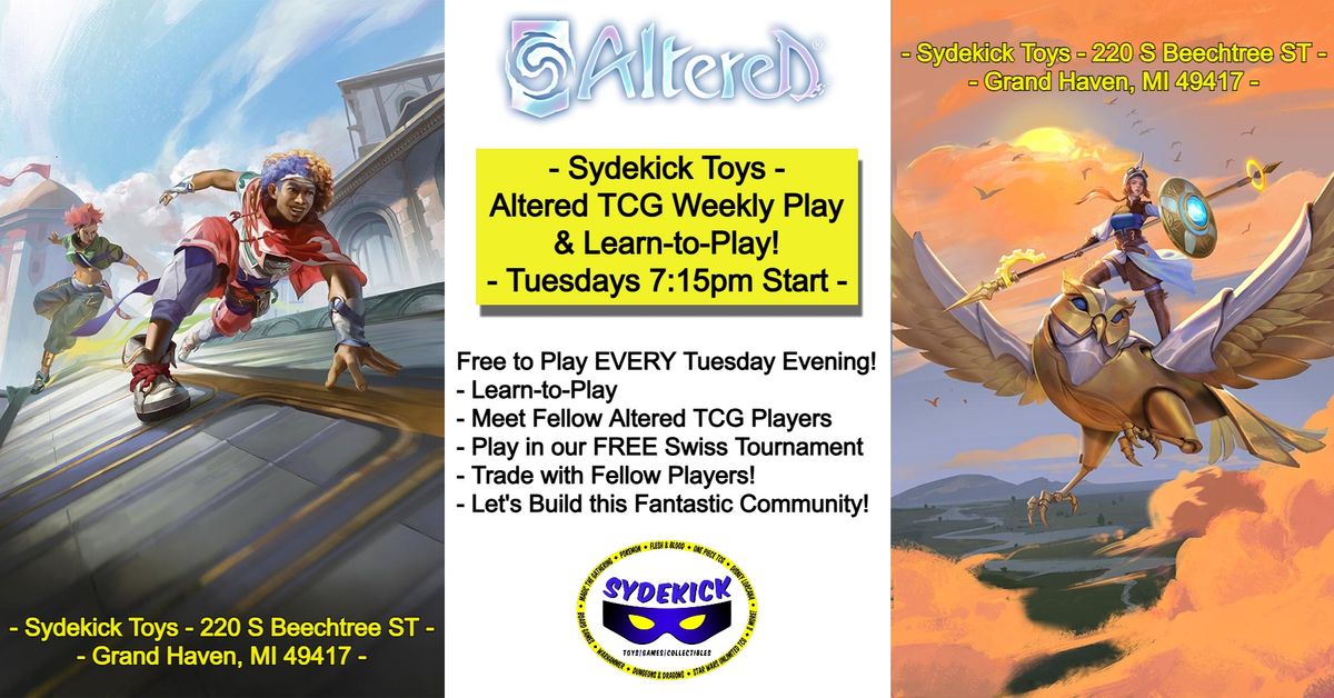 Sydekick Toys Altered TCG Weekly Organized & Learn-to-Play Tuesdays