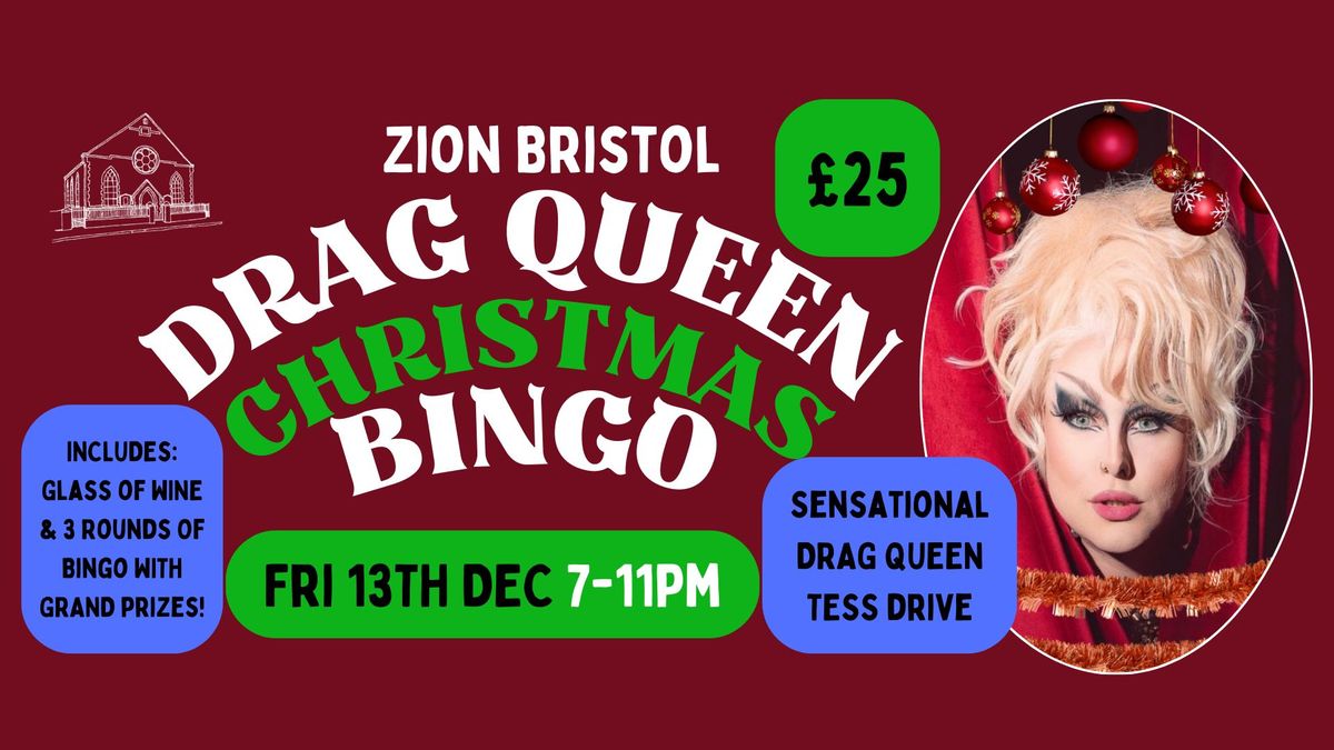 Zion's DRAG QUEEN Christmas Bingo Night with Tess Drive