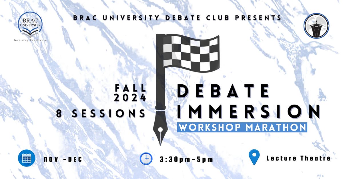 BUDC presents Debate Immersion: Workshop Marathon 