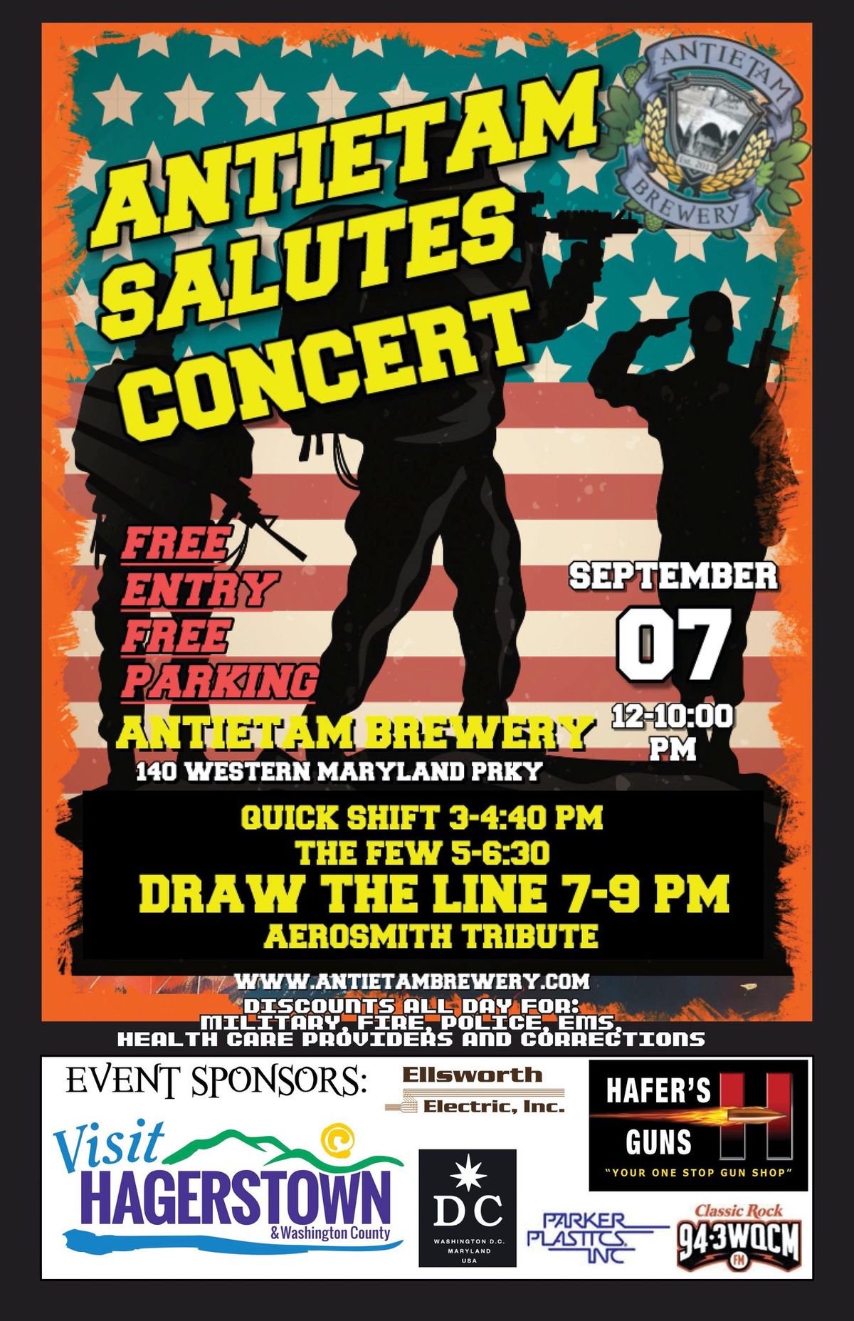 Antietam Salutes Concert at Antietam Brewery- Free Entry event 