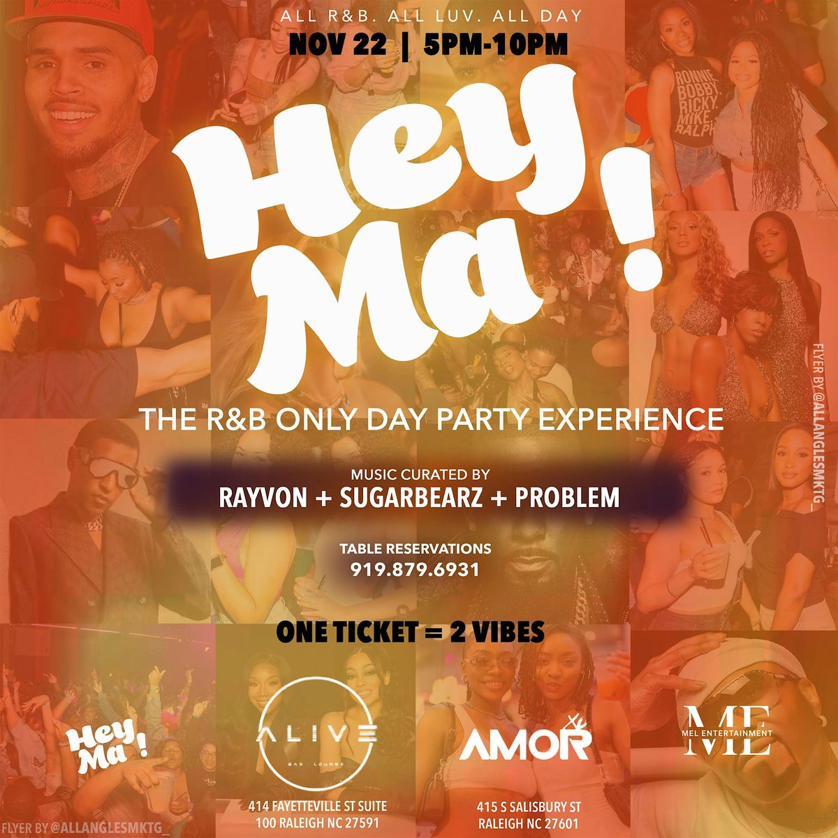 Hey Ma! All Luv. All R&B. All Nite | NC | Nov 22