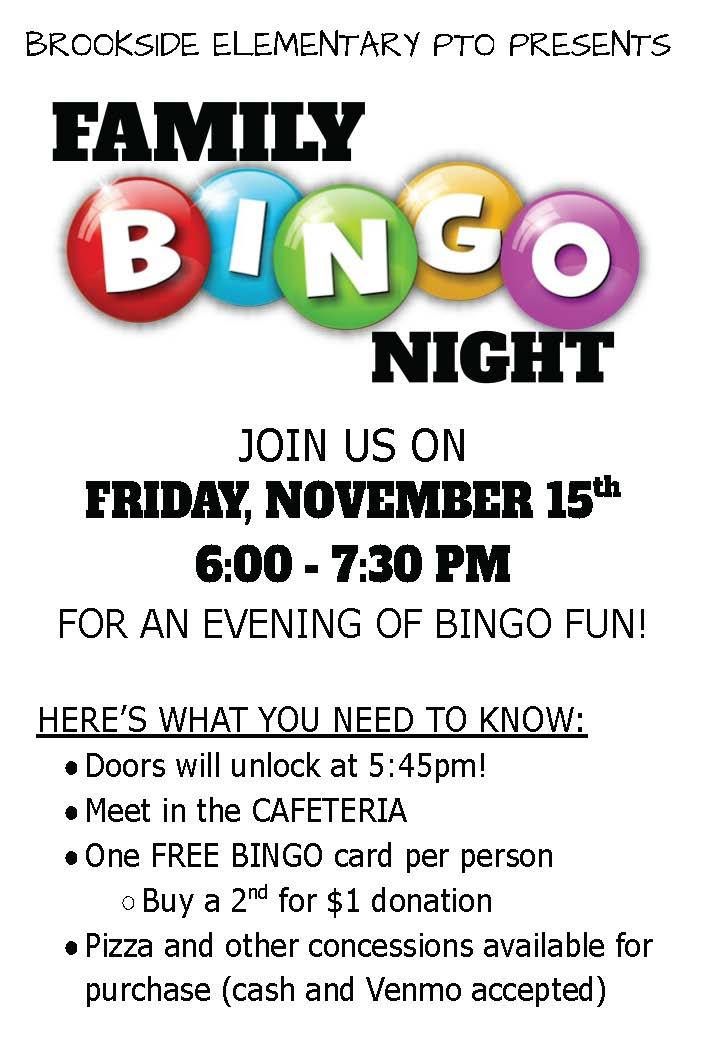 Brookside Family Bingo Night