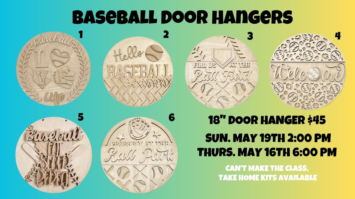 Baseball Door Hangers