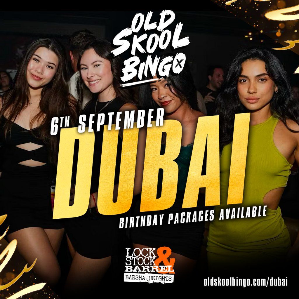 Old Skool Bingo Saturday 6th September DUBAI