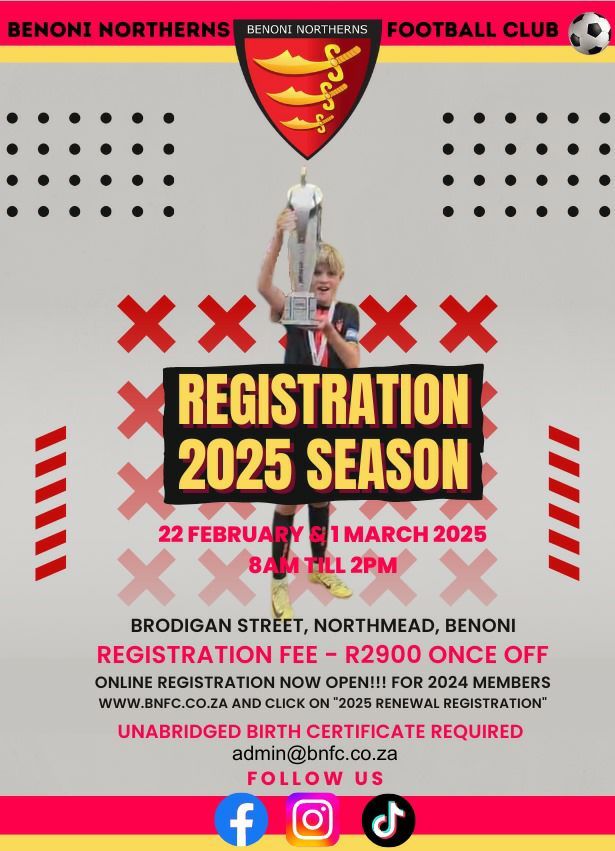 Benoni Northerns FC Junior Football Registration