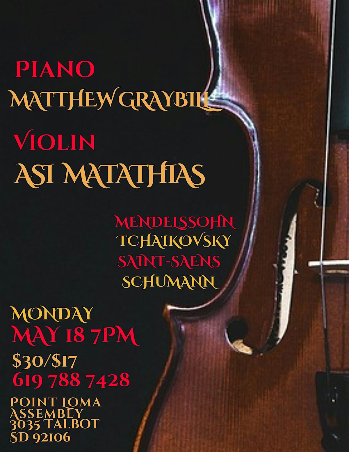 Renowned Violinist Asi Matathias in a Rare Appearance!
