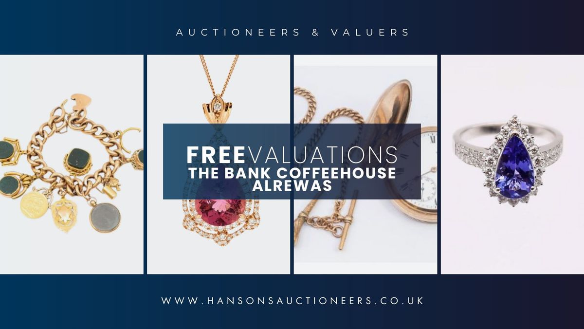 Jewellery Valuation Day | The Bank Coffeehouse, Alrewas