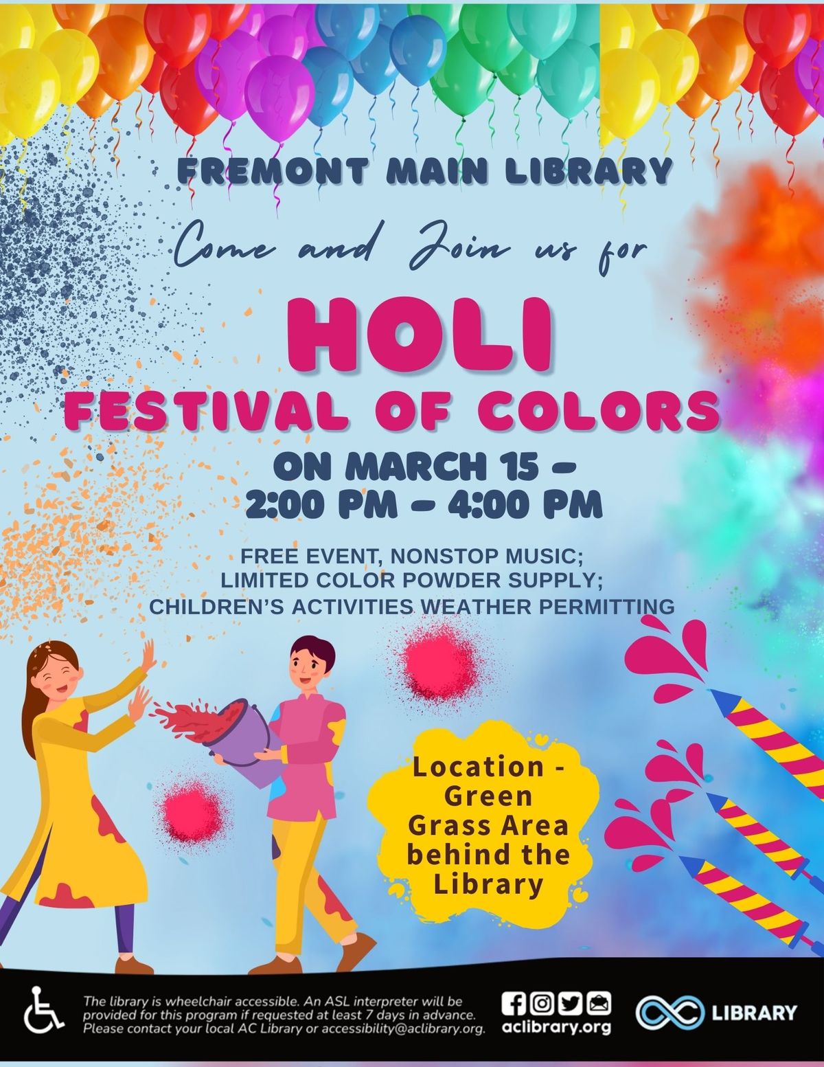 Holi: Festival of Colors @ Fremont Main Library