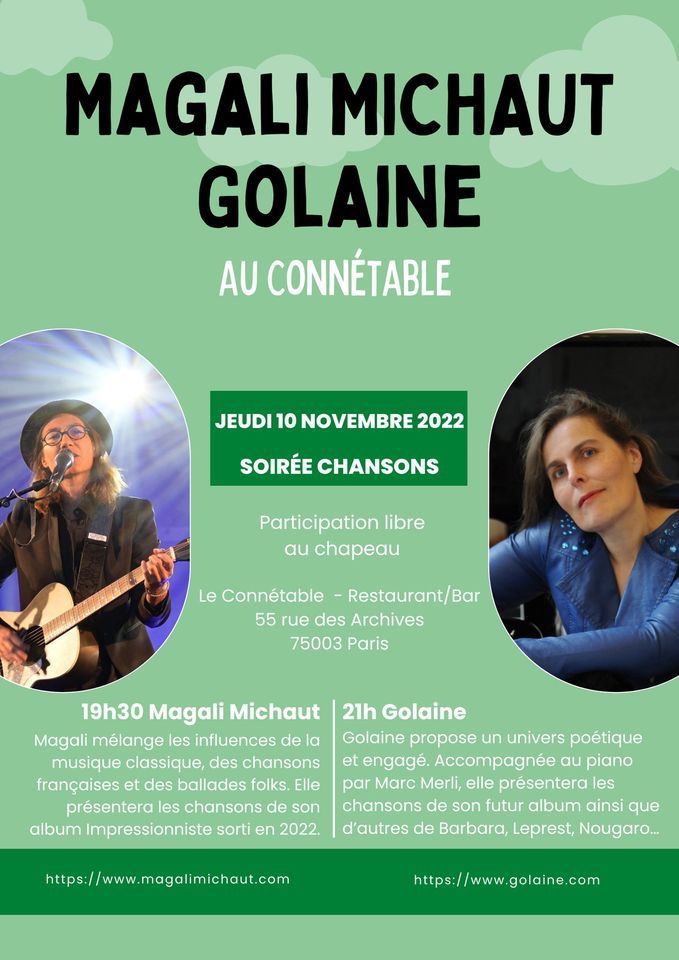 Paris - Conn\u00e9table : Magali Michaut + Golaine