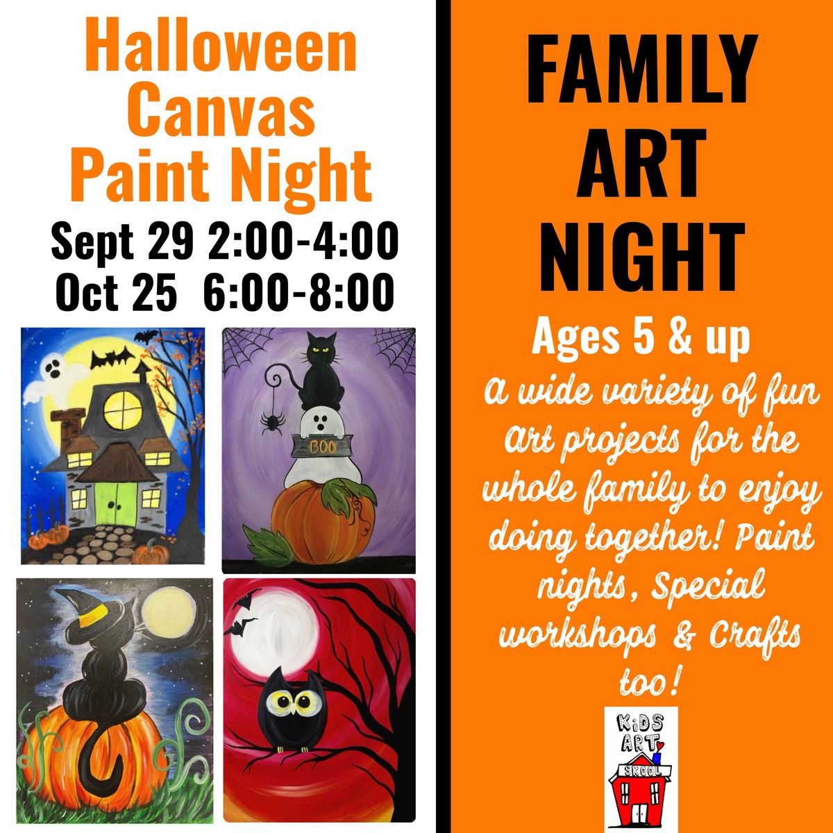 Halloween Family Canvas Paint Event #2