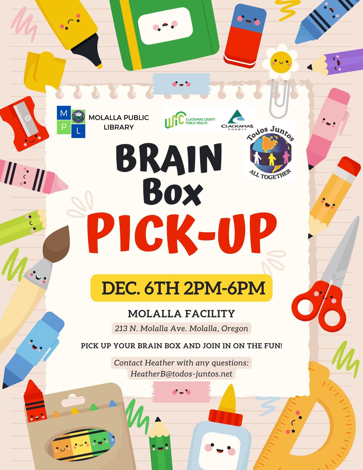 Molalla Brain Box Pick Up Event