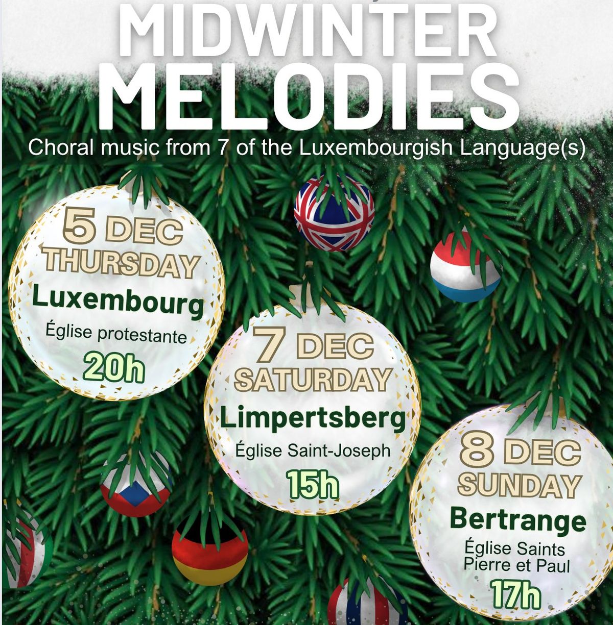 Midwinter Melodies from seven of the Luxembourgish Language(s)