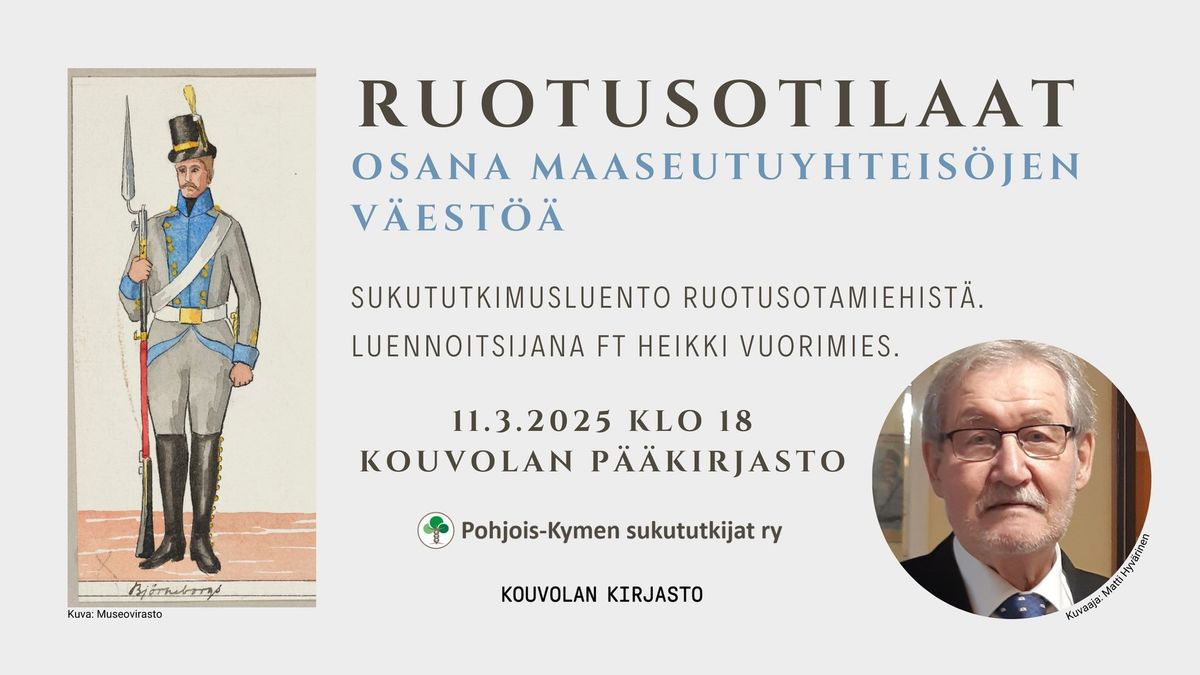 Ruotusotilaat osana maaseutuyhteis\u00f6jen v\u00e4est\u00f6\u00e4