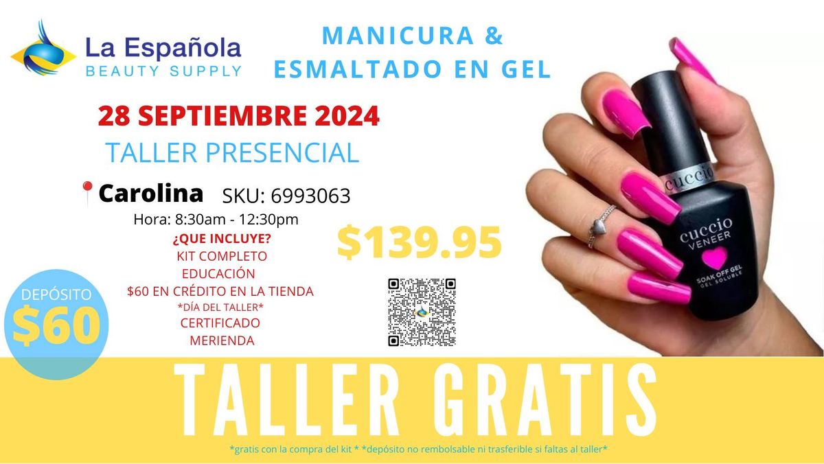 TALLER GRATIS DE MANICURA Y ESMALTADO EN GEL