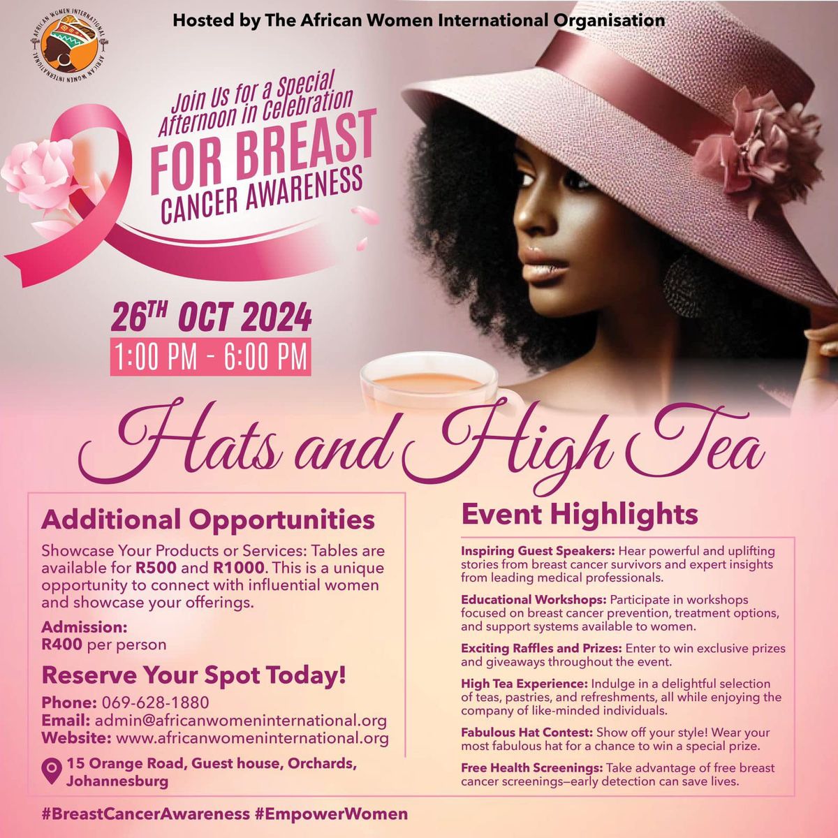 Hats & High Tea | Breast Cancer Awareness